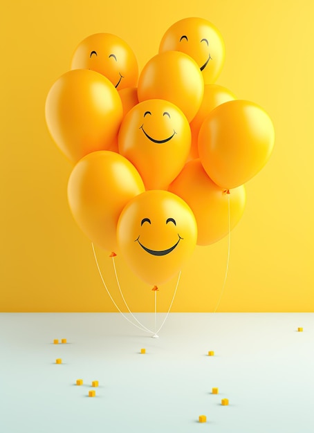 World smile day with balloons