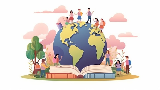 Premium AI Image | Vector illustration of Earth for International ...