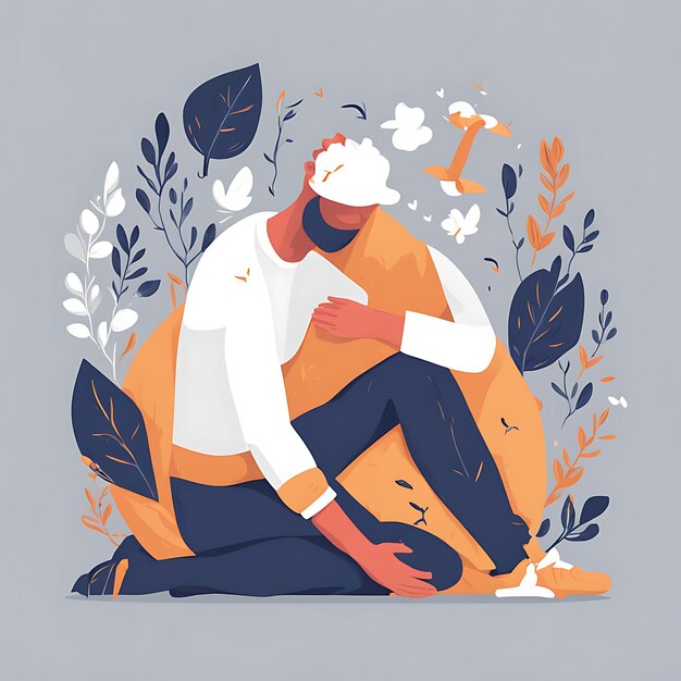 Photo world suicide prevention day flat illustration 3d render typography