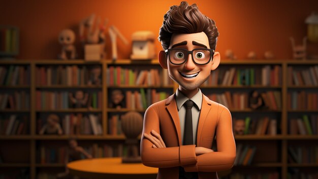 World Teacher Day in 3D Character