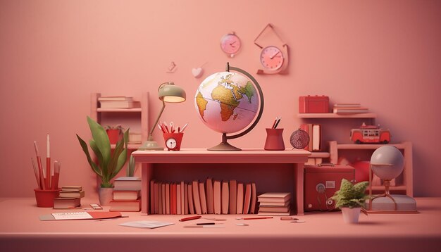 World teacher's day design with minimal objects