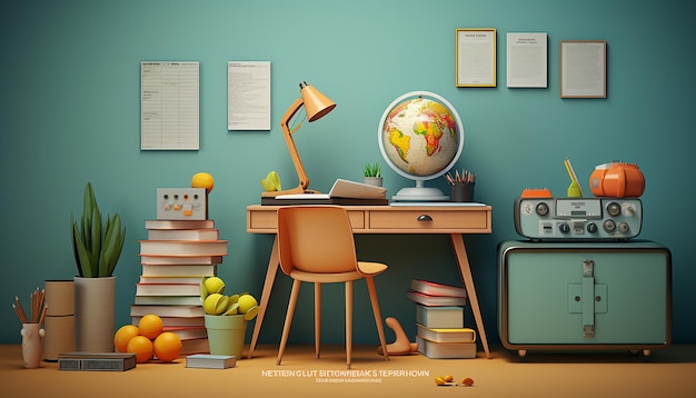 World teacher's day design with minimal objects