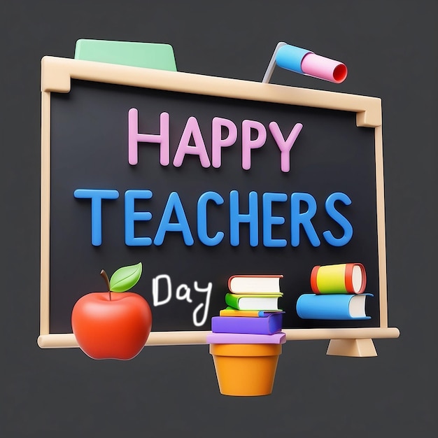 World teachers day concept with realistic background