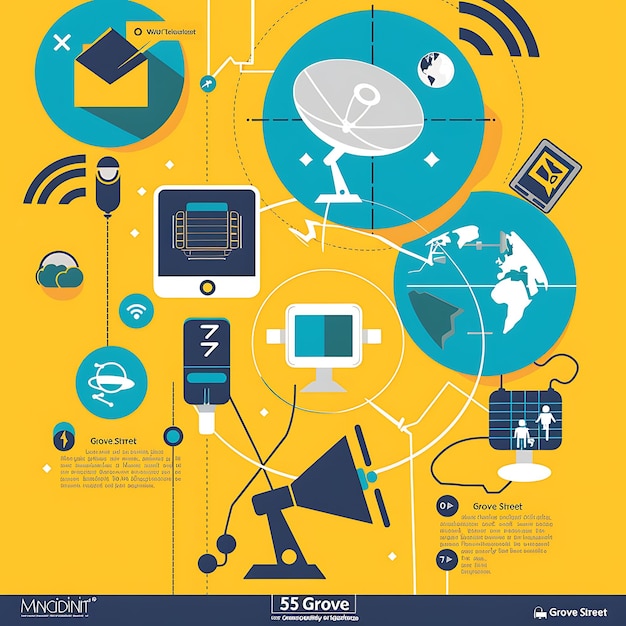 Photo world telecommunication and information society day vibrant vector illustration