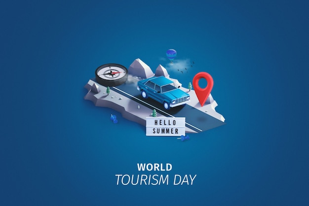 world tourism day collage design