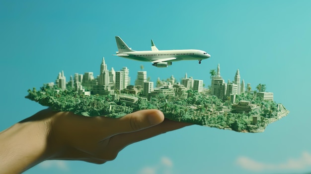 World Tourism Day generates travel 3D illustrationsAI generated