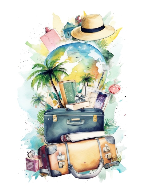 Всемирная туристическая сумка для однодневных поездок с иллюстрацией мировых достопримечательностей, праздников и туризма