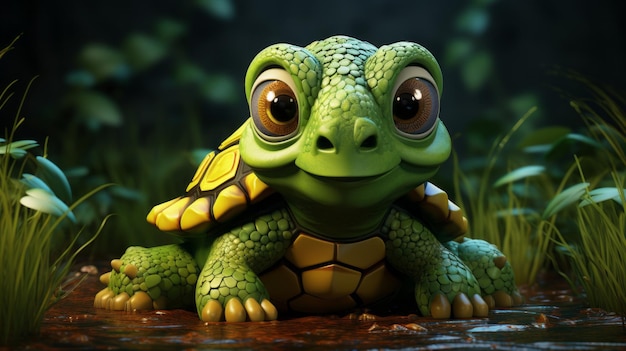 World Turtle Day 23th May cartoon style 3D Generative AI