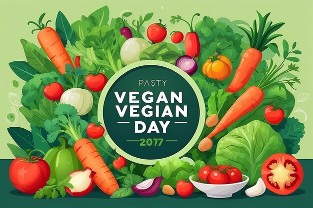 World Vegan Day Illustratie Vector