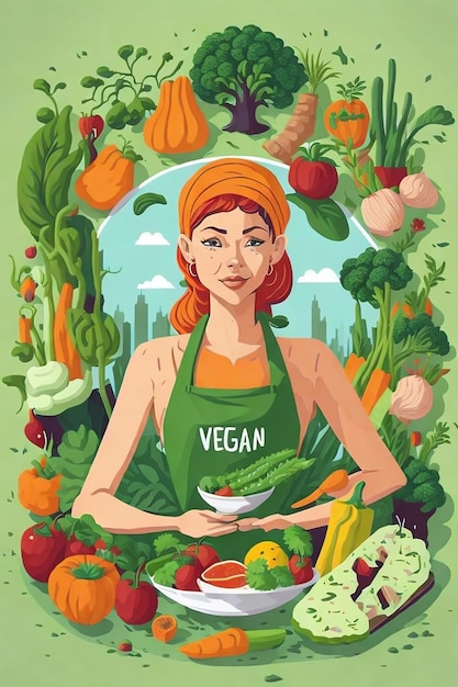 Foto illustrazione della giornata mondiale vegana