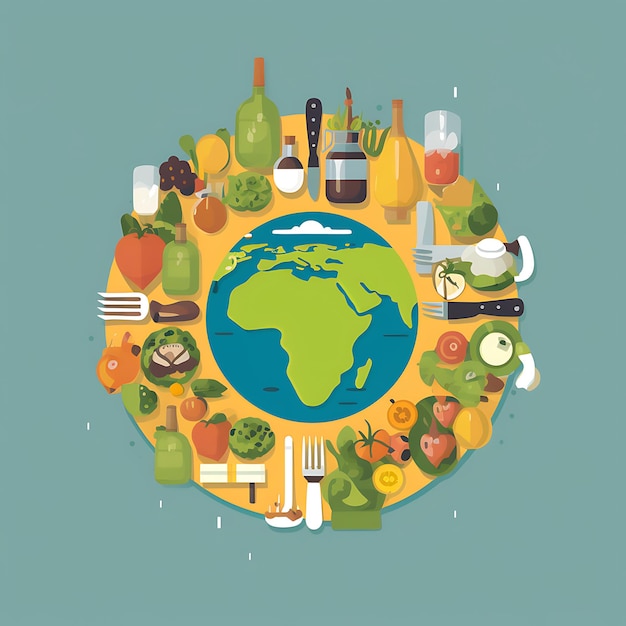 World vegan day world food day concept background world vegan day or healthy eating concept