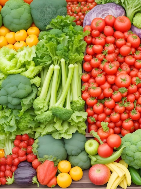 World vegetable day vegetable on the world fresh vegetable World Vegetarian Day AI Generate