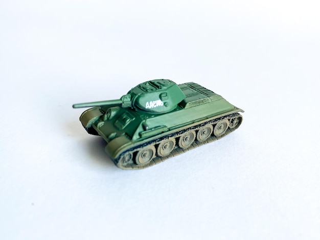 World war 2 tank model toy isolate on white background