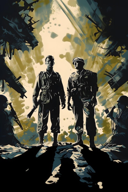 world war two soldier silhouette