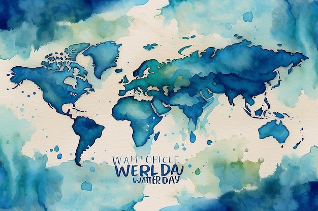 world water day on 22 march vector illustation blue background