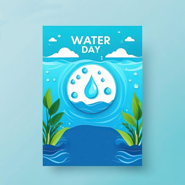 World Water Day banner poster or flyer template Vector illustration