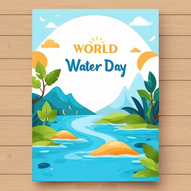 World Water Day banner poster or flyer template Vector illustration