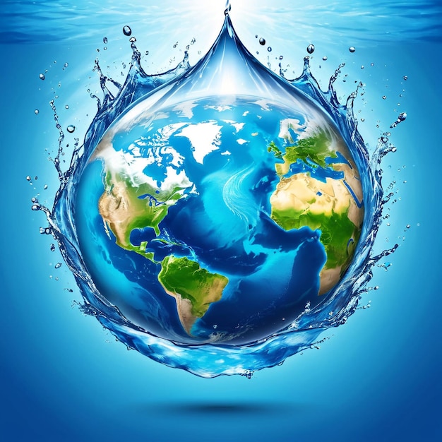 Photo world water day best image background