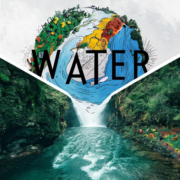 Foto foto tipografica della giornata mondiale dell'acqua