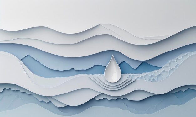 Photo world water day a water drop for world water day poster design