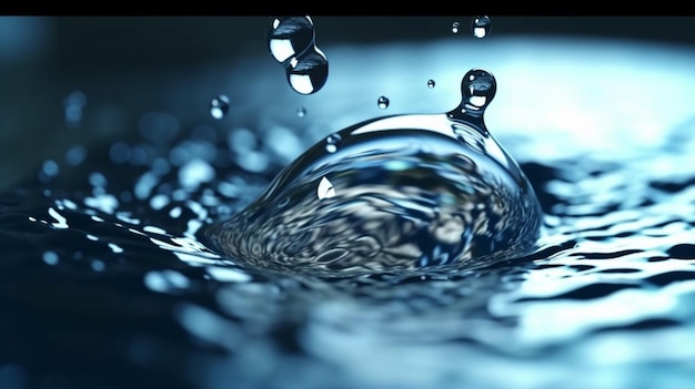 World water dayrealistic drop of water fallinggenerative ai