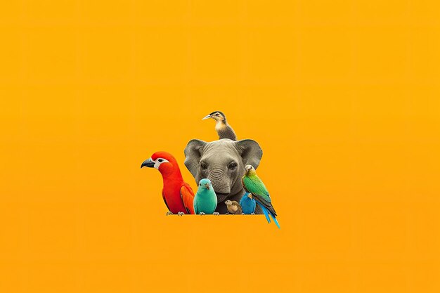 World wildlife day poster in vived minimal colors