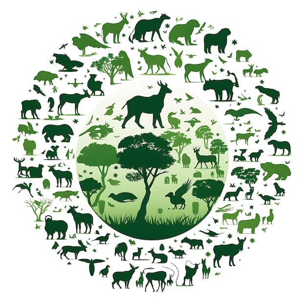 World Wildlife Day with the animals Paper art and digital craft style WorldAnimalDay WildlifeIllus