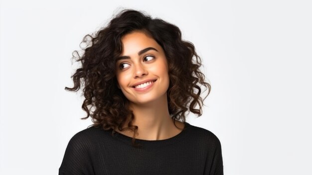 World woman in white background