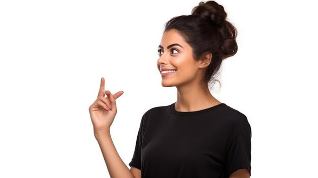 World woman in white background