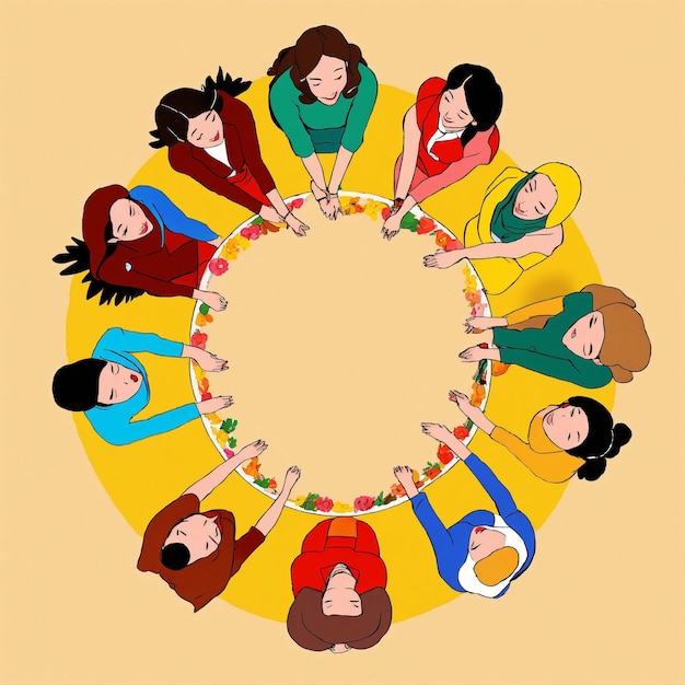 world womens day women colorful illustrations