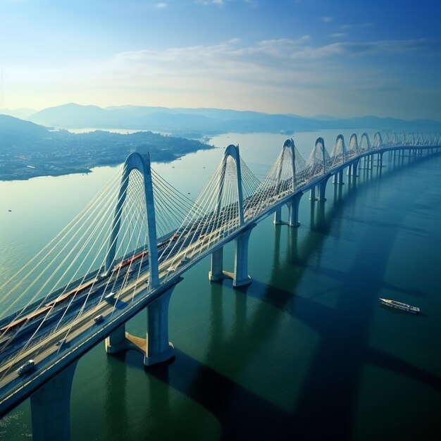 Photo world wonderful chinese longest bridge images generative ai