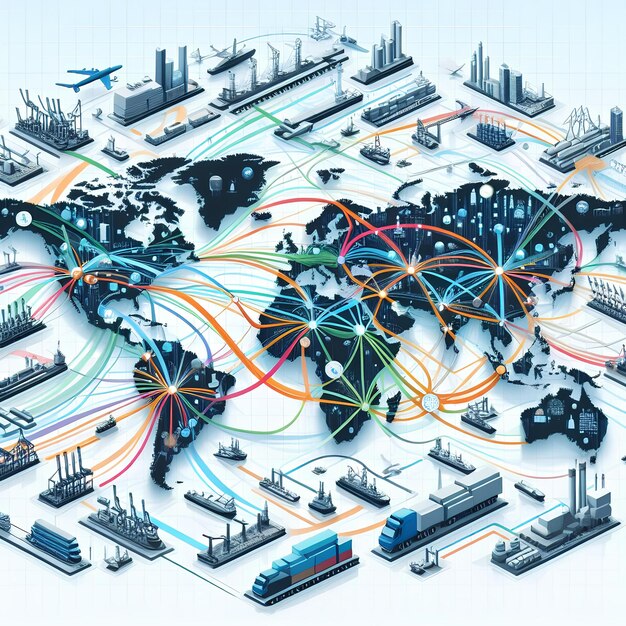 Photo worldwide logistics network