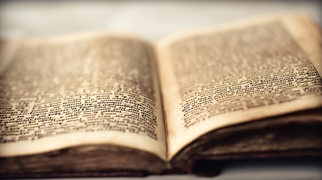 Изношенная потрепанная еврейская книга, изолированная на белом
