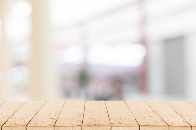 Worn table and blur with bokeh background