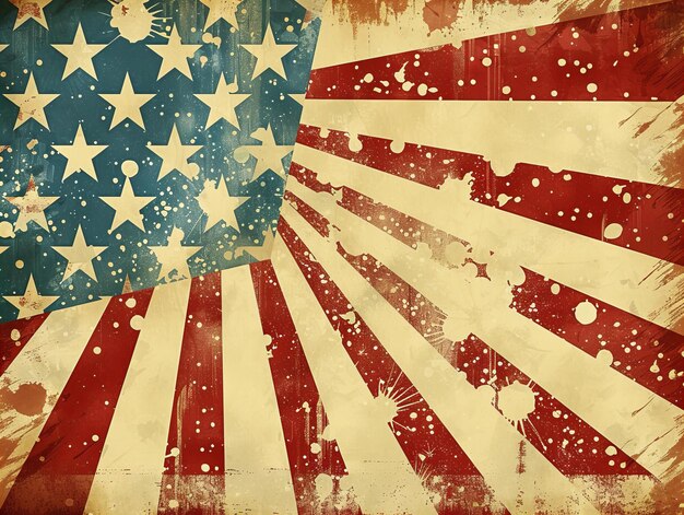 Photo worn vintage american flag background