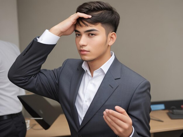 Worried young hispanic man sitting on sofa at home and looking at credit card upset Holds the phone