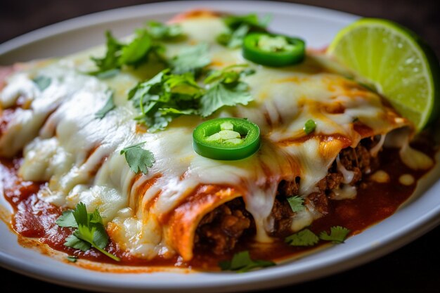 Wors en peper enchiladas met pittige marinara