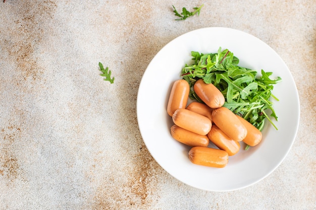 Worst sojabonen seitan plantaardig eiwit soja vleesloos tarwe klassieke smaak vegetarisch of veganistisch