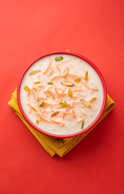 Wortel Kheer of payasam ook bekend als Gajar ki Khir