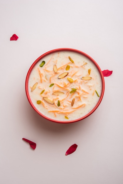 Wortel Kheer of payasam ook bekend als Gajar ki Khir