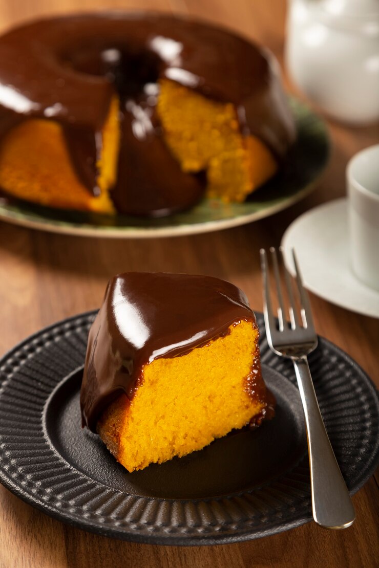 Worteltaart met chocoladeglazuur Braziliaanse cake