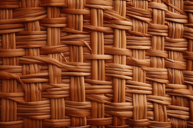 a woven basket made of bamboo.