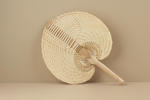 Woven Rattan Fan Traditional Asian Fan