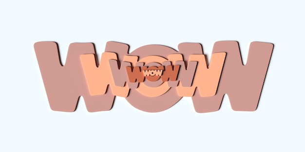 Wow Comic Speech Bubble 3d illustration