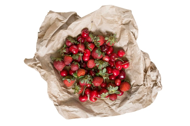 Wrapped berries isolated