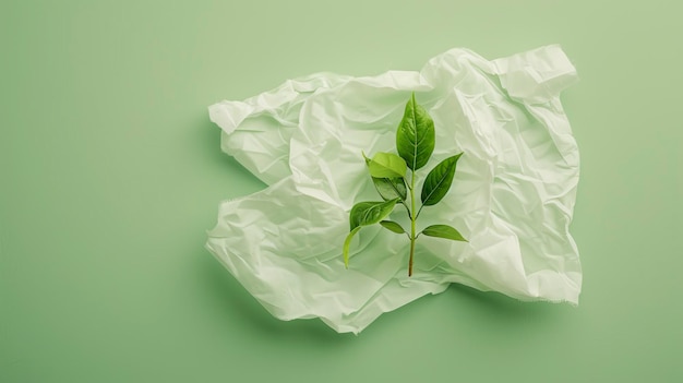 Foto impianto di avvolgimento in carta nello stile della consapevolezza ambientale giornata mondiale dell'ambiente