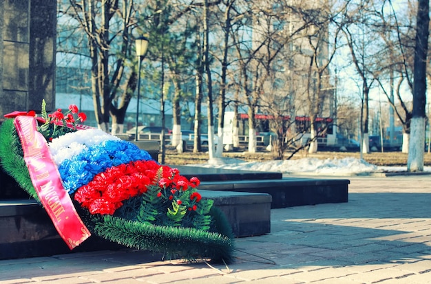 Photo wreath of carnations