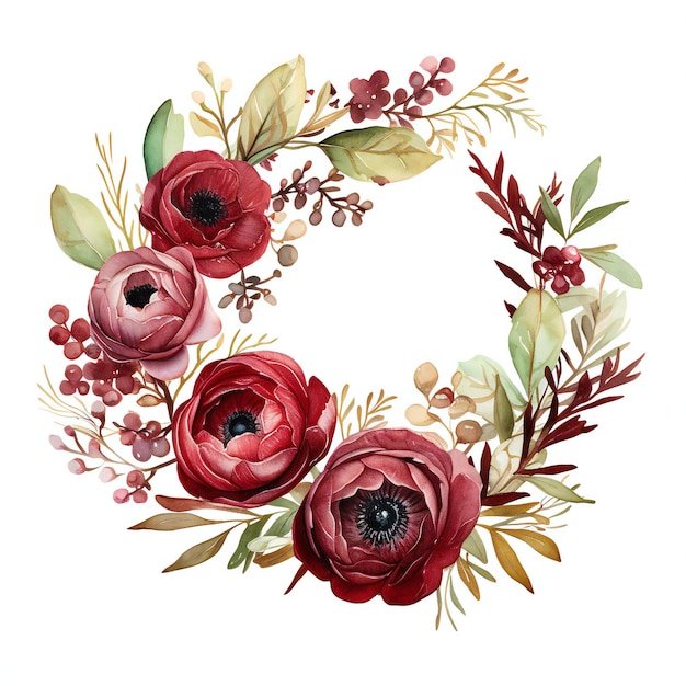 a wreath of flowers with the letter c in the middle.