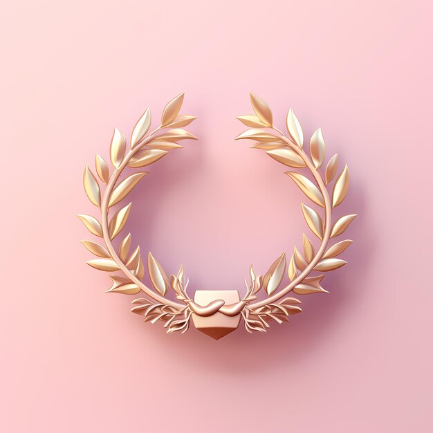 wreath isometric 3d soft pastel colors