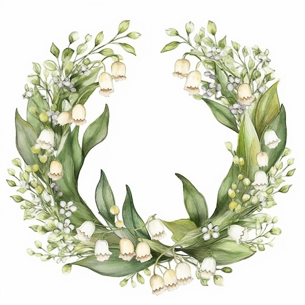 A wreath of lily of the valley